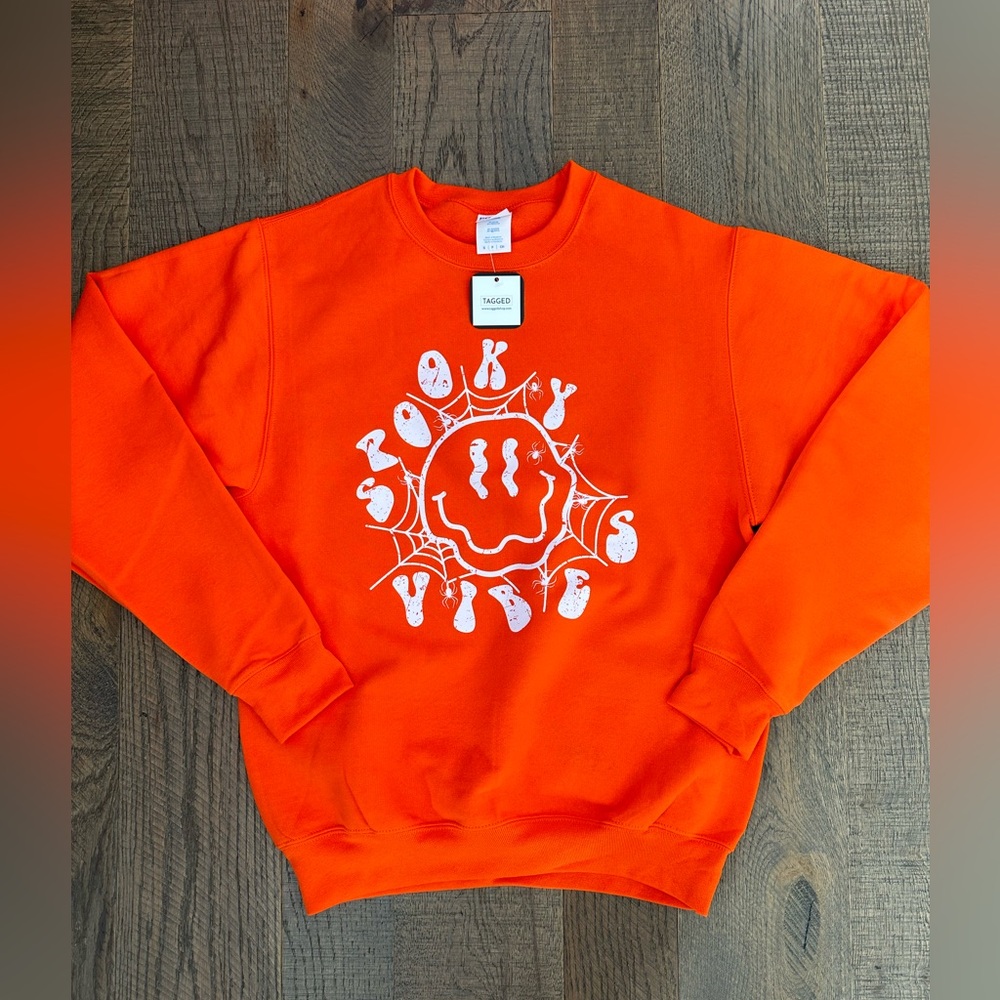 Halloween Spooky Vibes Crew Sweatshirt - Picture 1 of 1